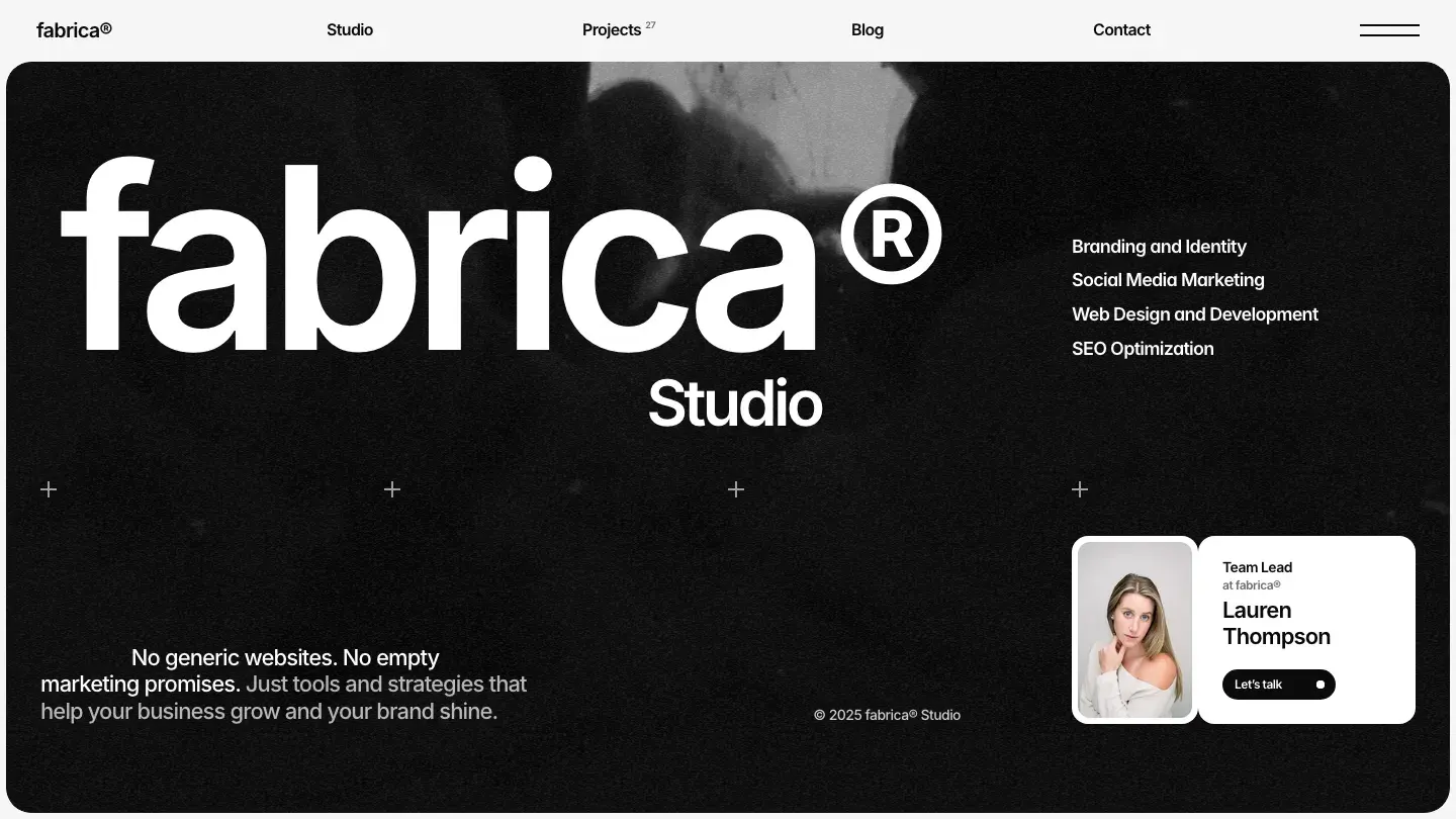 fabrica - Framer Portfolio & Agency Website Template