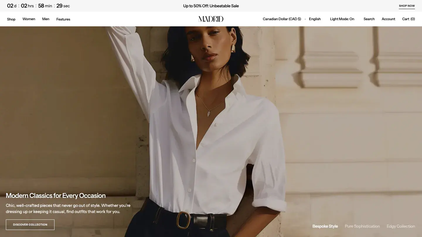 Madrid - Shopify Retail & E-commerce Website Theme