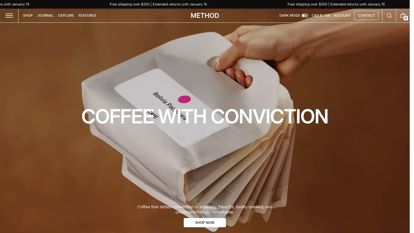 Method - Shopify Retail & E-commerce Website Theme