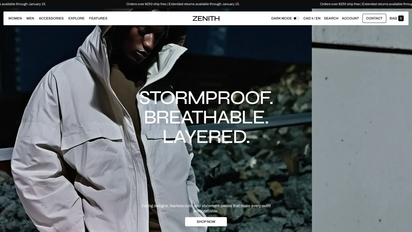 Zenith - Shopify Retail & E-commerce Website Theme