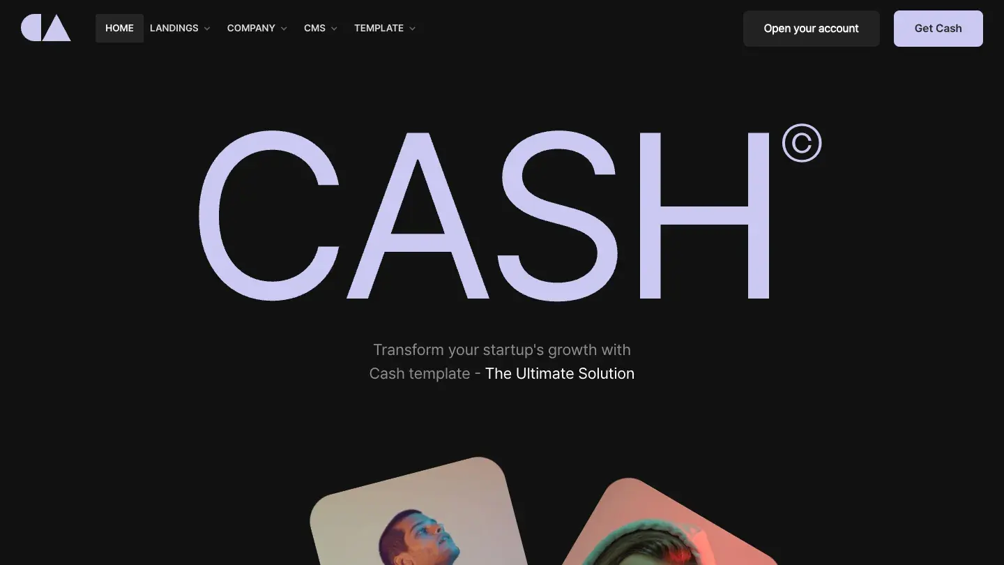 Cash - Webflow Technology & Software Website Template
