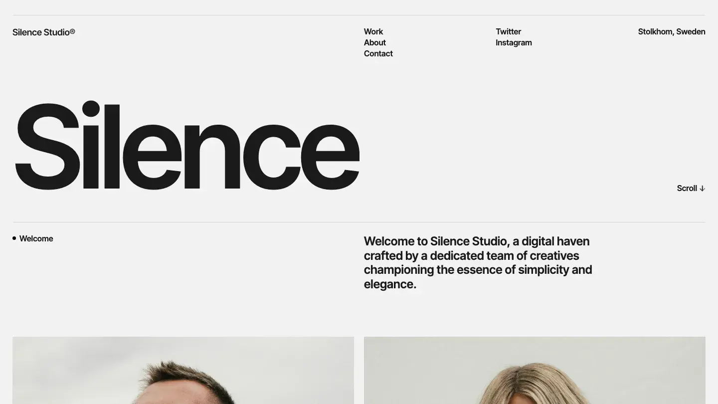 SilenceFolio - Webflow Portfolio & Agency Website Template