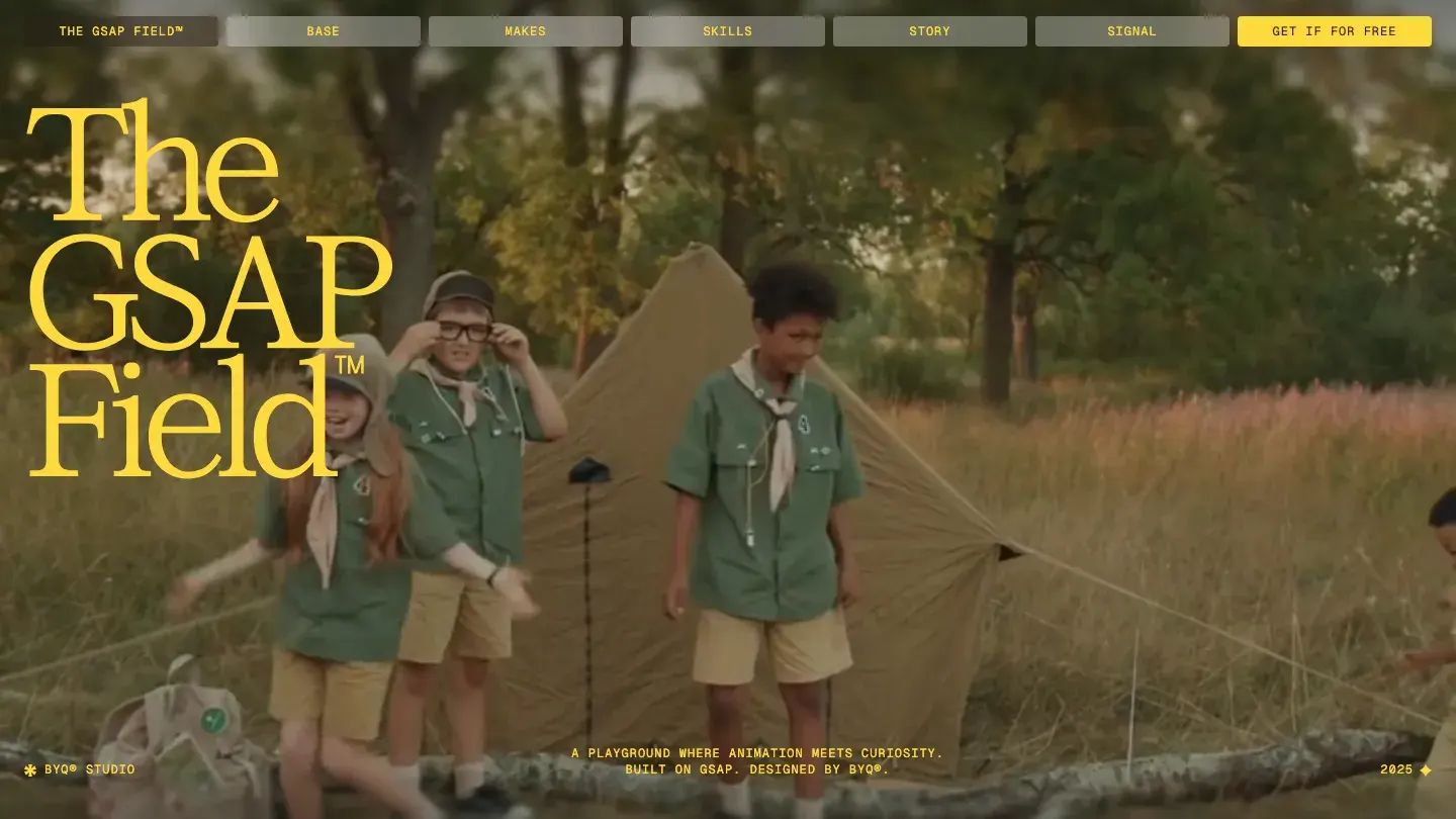 The GSAP Field - Webflow Portfolio & Agency Website Template
