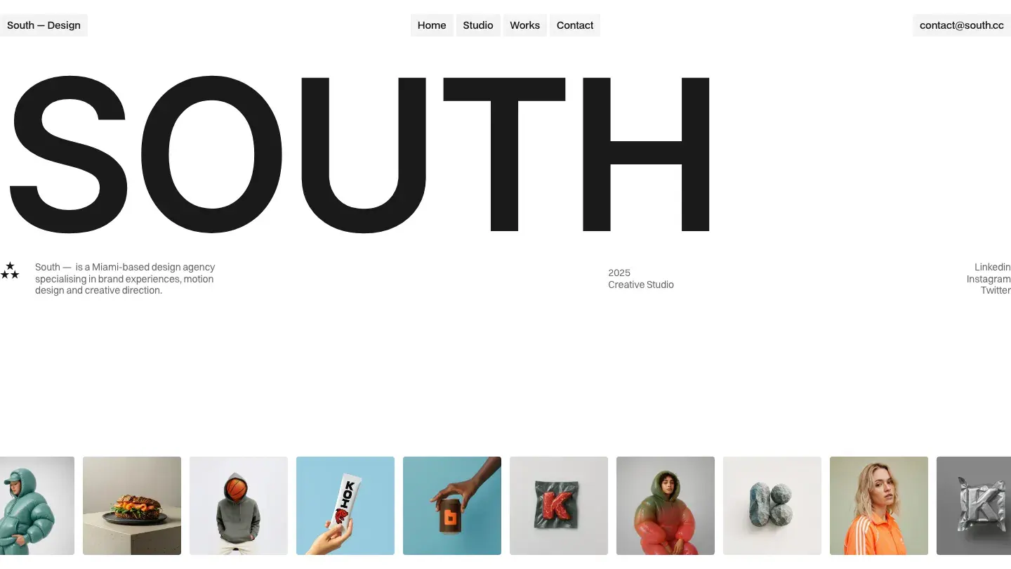 south - Framer Portfolio & Agency Website Template